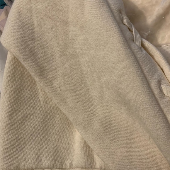 PINK Victoria’s Secret monochrome crop velvet lace up sleeve hoodie sweatshirt - Picture 8 of 10